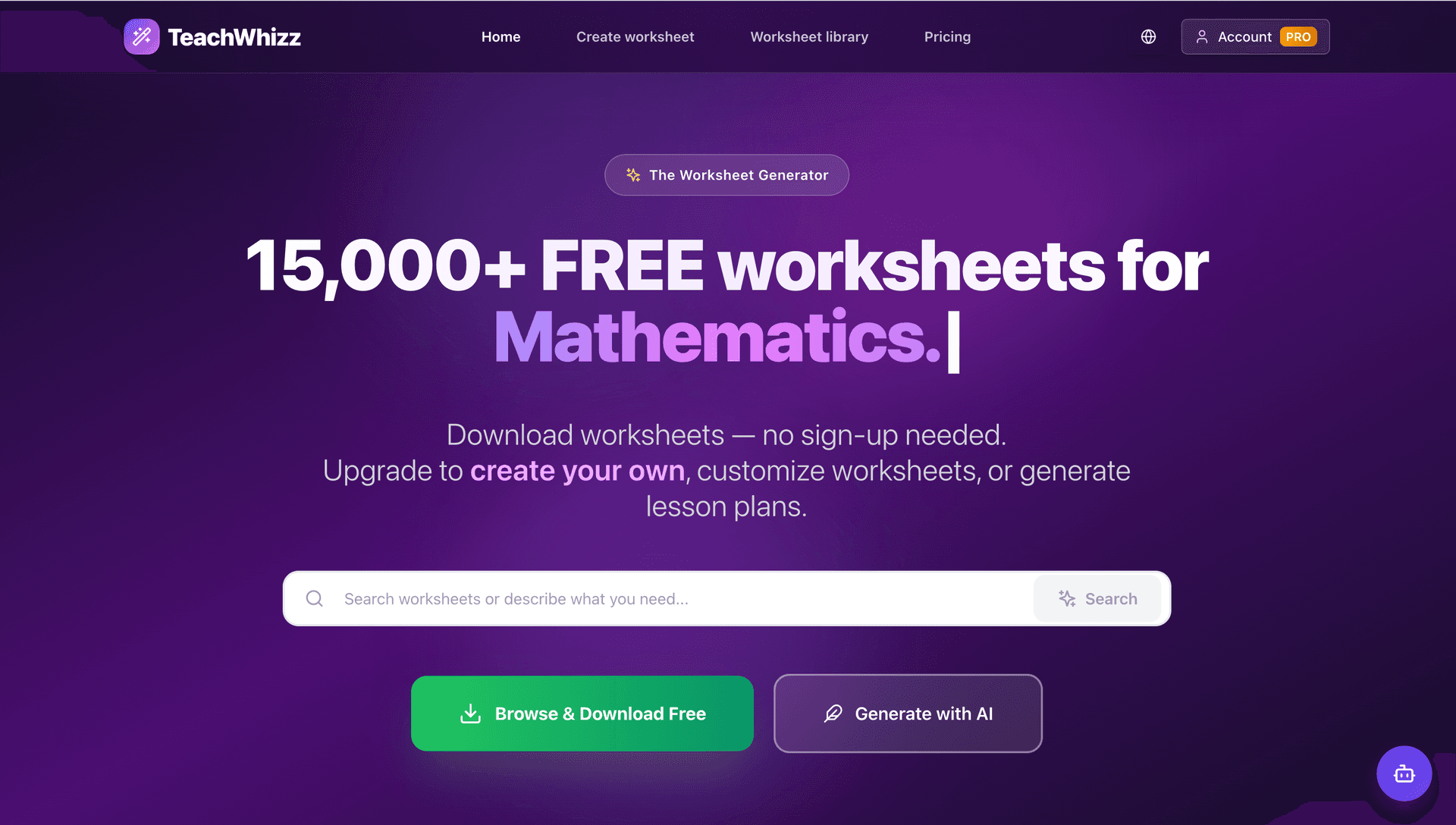 TeachWhizz Interface